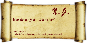 Neuberger József névjegykártya
